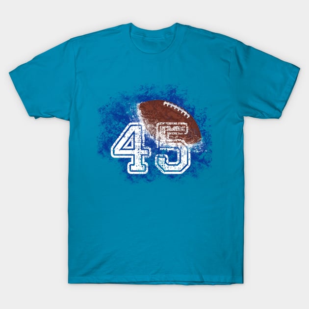 Football jersey Number 45 T-Shirt by Scar